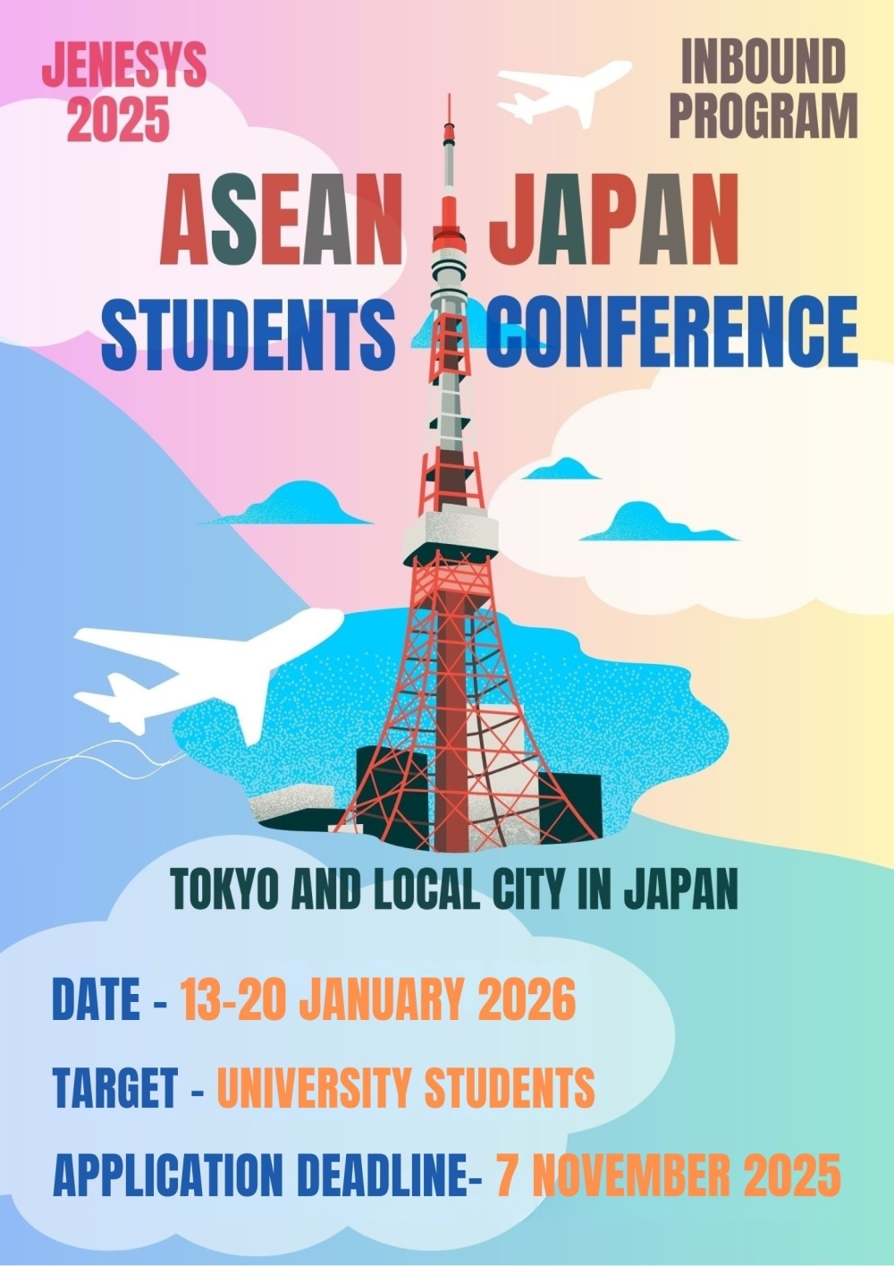 Calling Entries for JENESYS 2025 “ASEAN-Japan Students Conference”